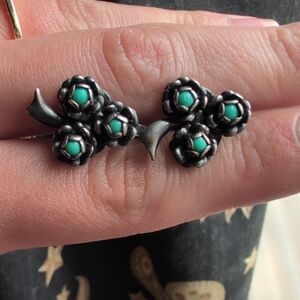 Vintage Turquoise Screw On Earrings